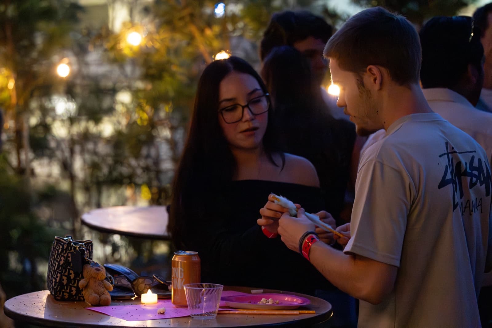 SDSU blind dating show: The last of the cotton candy between rounds.